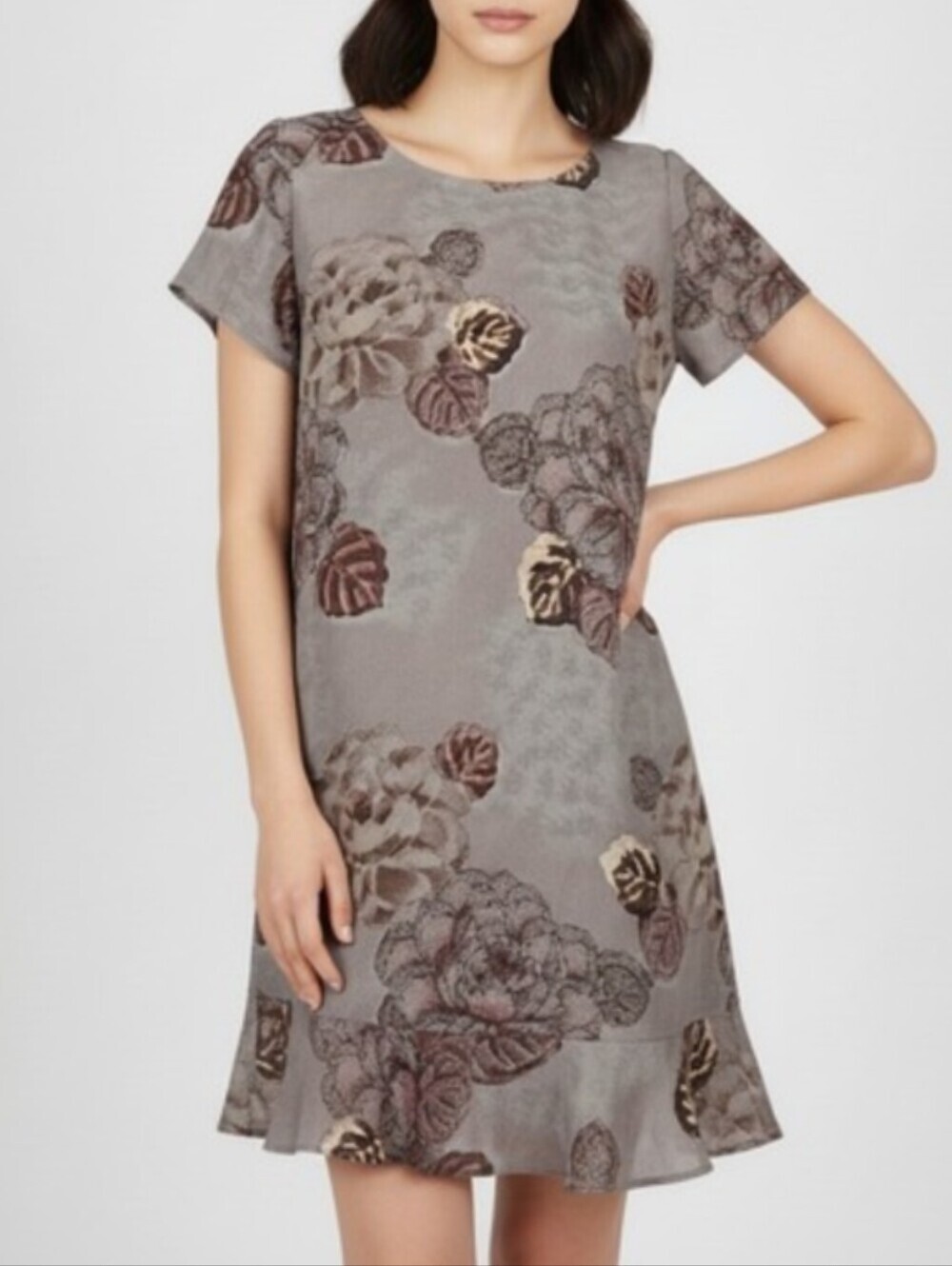Garnet Hill Olivia Floral Silk Dress